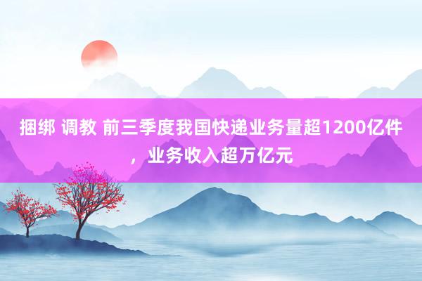 捆绑 调教 前三季度我国快递业务量超1200亿件，业务收入超万亿元