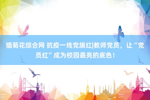 插菊花综合网 抗疫一线党旗红|教师党员，让“党员红”成为校园最亮的底色！