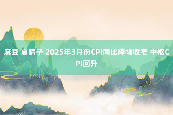 麻豆 夏晴子 2025年3月份CPI同比降幅收窄 中枢CPI回升